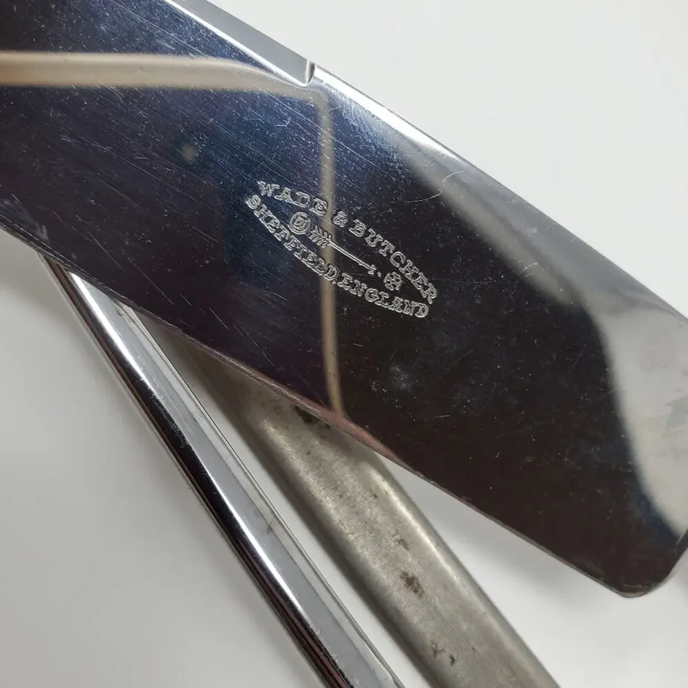 Wade & Butcher Vintage Antler Handled Sterling Carving Set Shefield, England